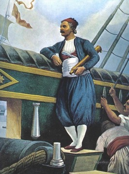  von Lienzo - El almirante Andrea Miaoulis a bordo de Peter von Hess guerra histórica